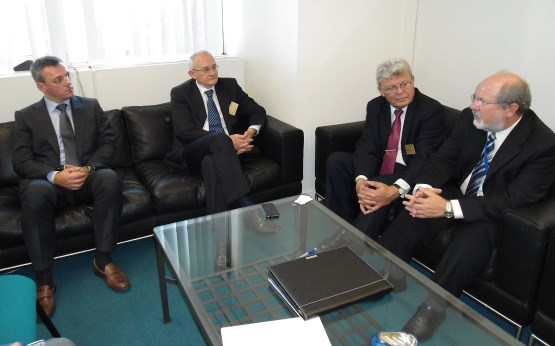 The Speaker of House of Representatives of the Parliamentary Assembly of BiH, Božo Ljubić, and Deputy Speaker of the House of Peoples the Parliamentary Assembly of BiH, Ognjen Tadić, meet the Deputy Speaker of Lithuanian Seym